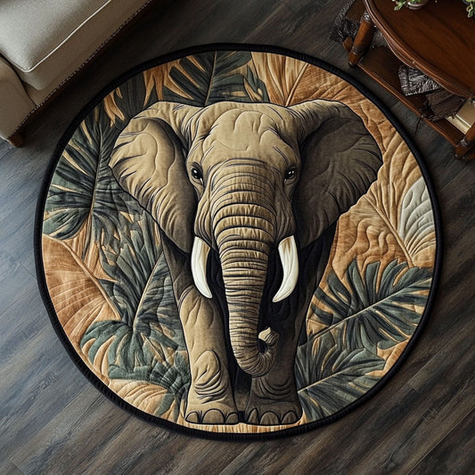 Charming Elephant CW1201052CL Quilted Round Mat