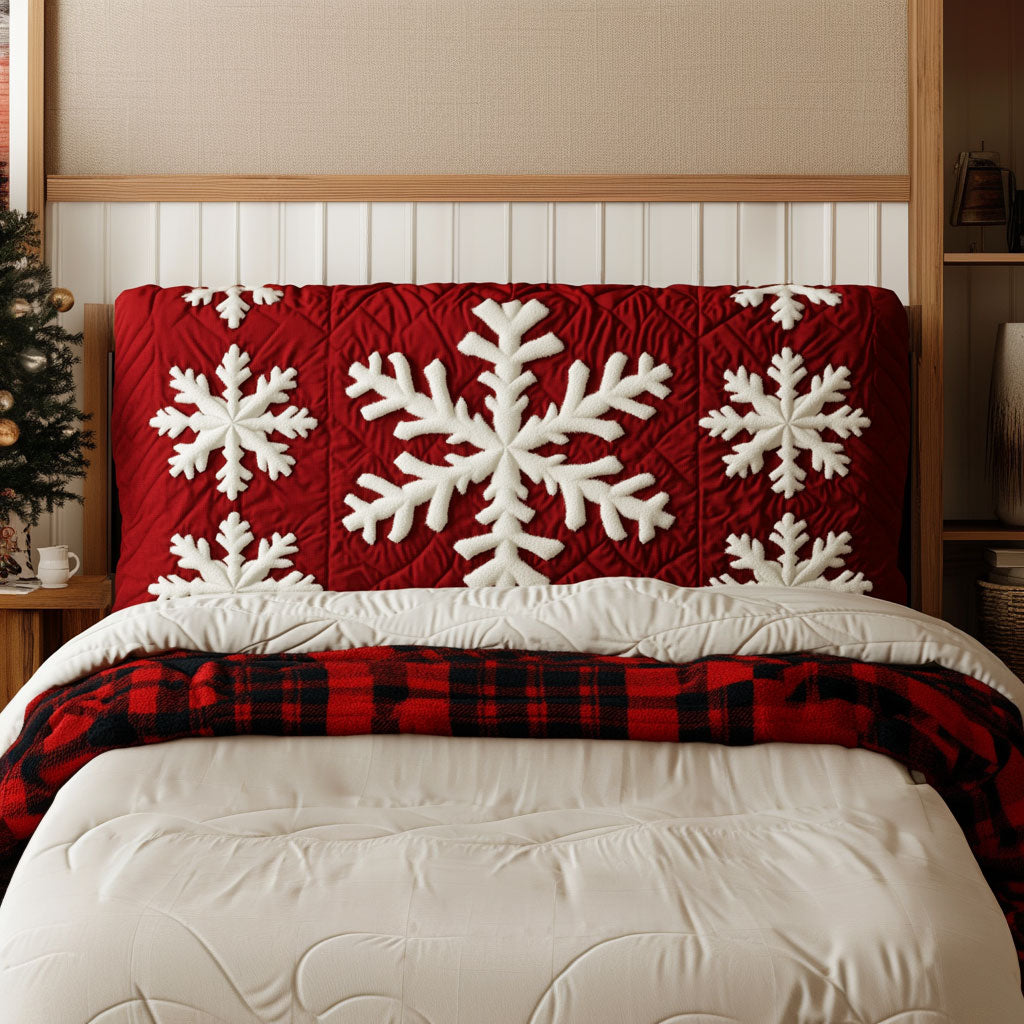Snowflake Season KL0601045CL Quilted Headboard Slipcover
