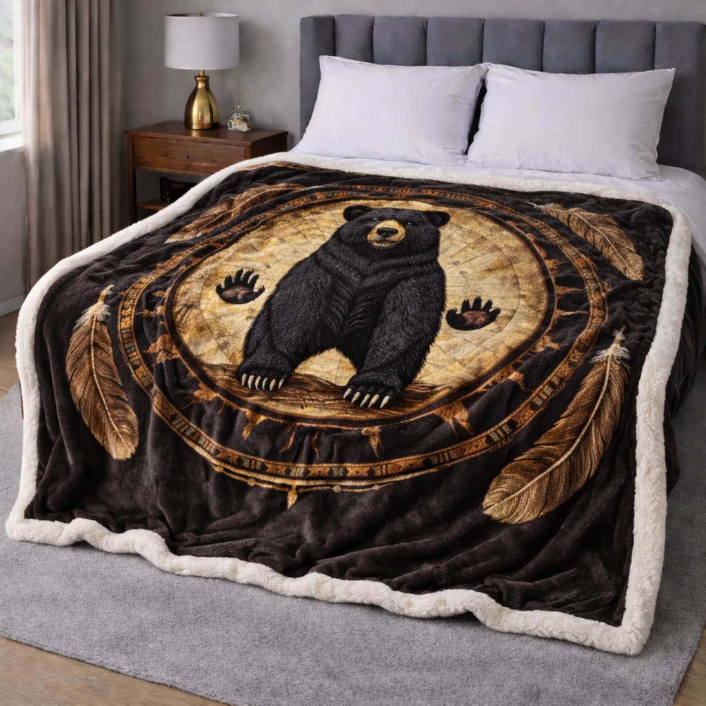 Spirit Bear QA3001003CL Faux Fur Throw Blanket