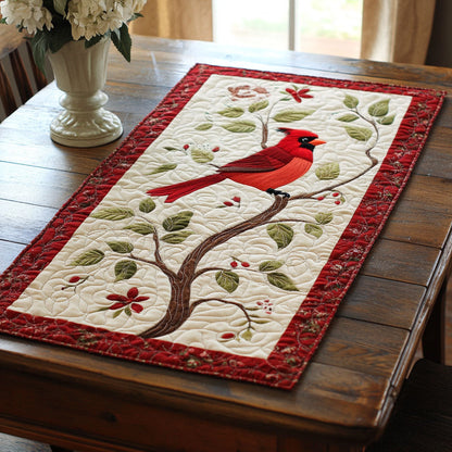 Red Cardinal Bird WJ1707039CL Quilted Table Runner