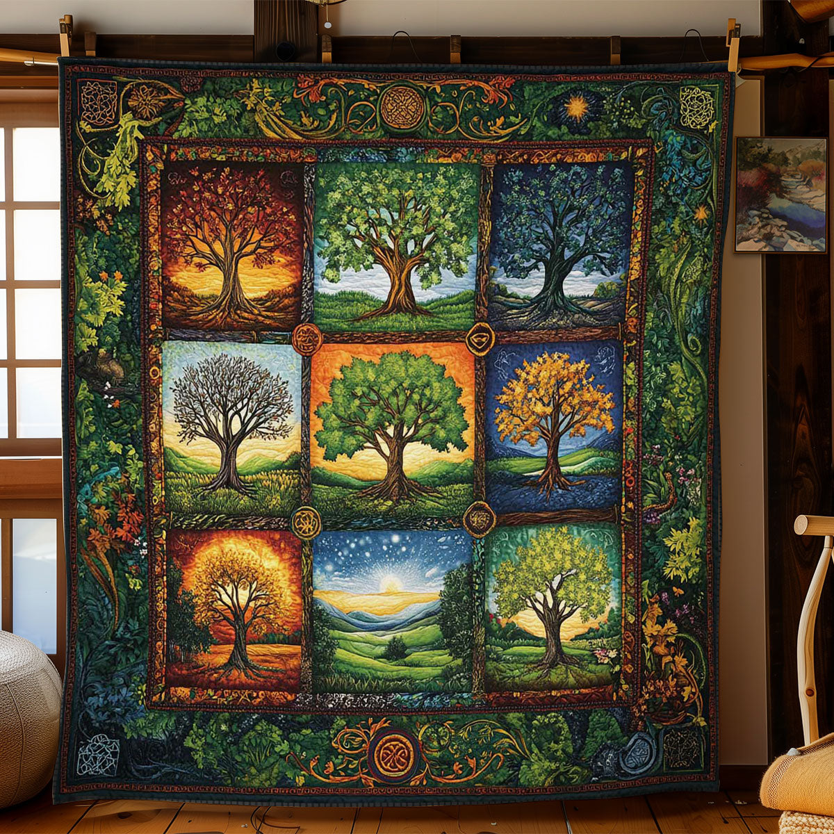 Golden Hour Tree Of Life WN0301017CL Quilt