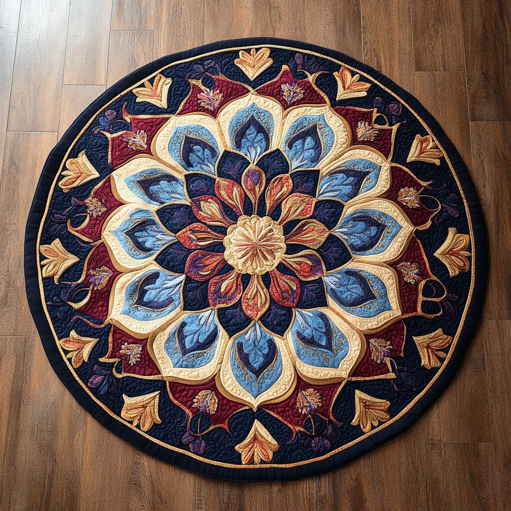 Mystic Mandala Bloom WN1705040CL Quilted Round Mat