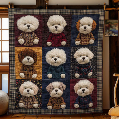 Bichon Patchwork Delight WN2301036CL Quilt