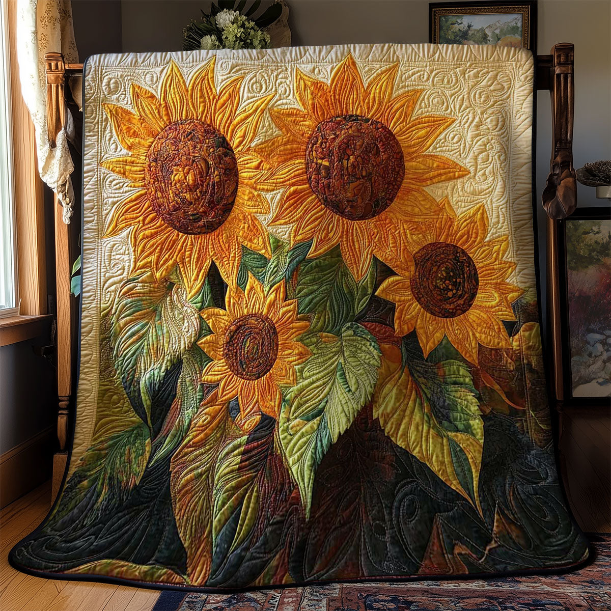 Rustic Sunflower WN1703055CL Quilt