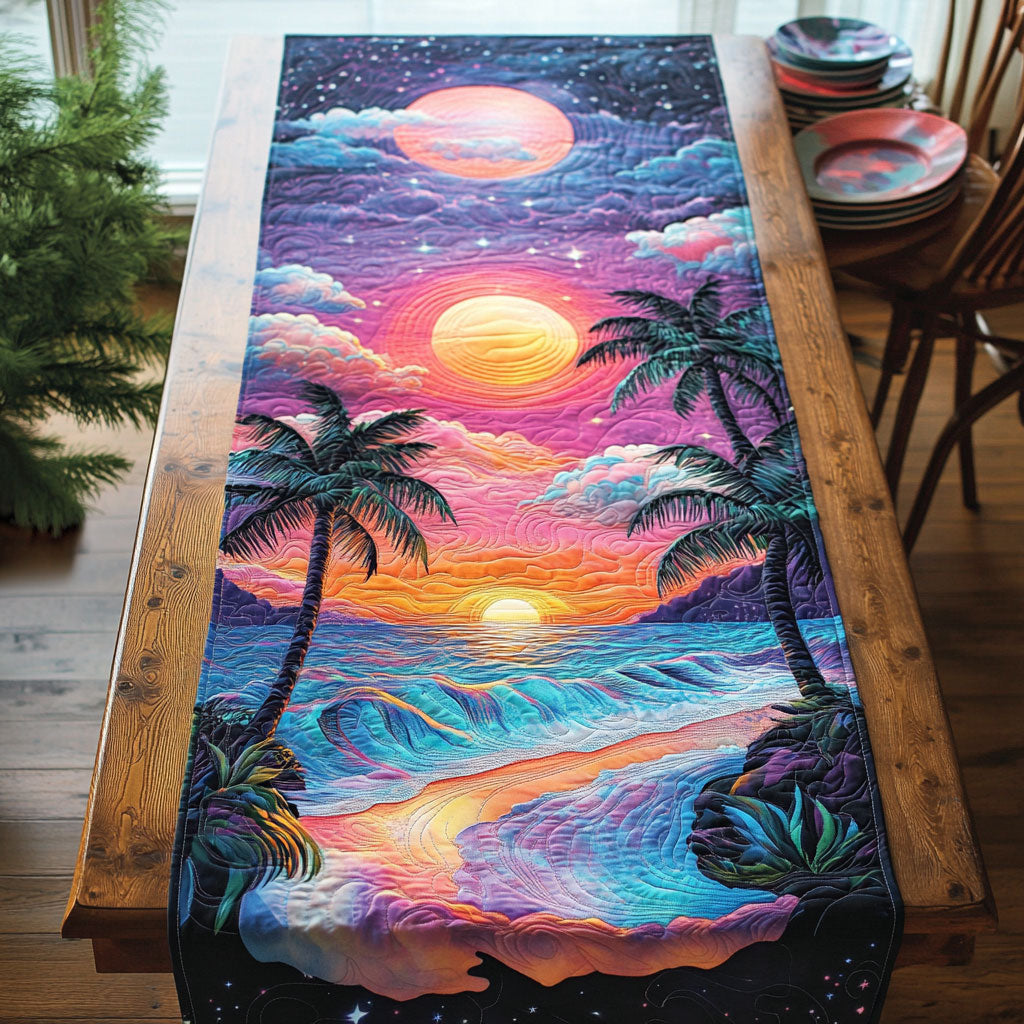 Tropical Surreal Sunset WJ0207024CL Quilted Table Runner
