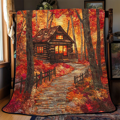 Autumn Forest House WP1402004CL Quilt