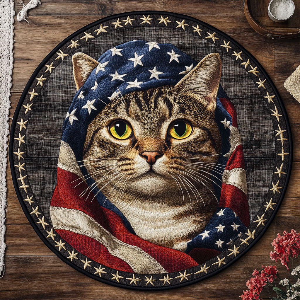Lady Cat WN1006064CL Quilted Round Mat