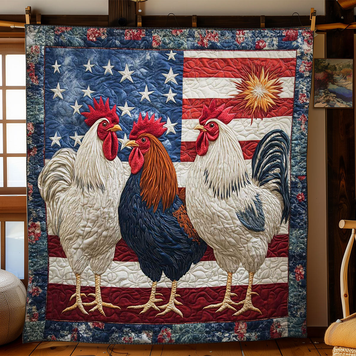 American Heritage Rooster WN1002034CL Quilt