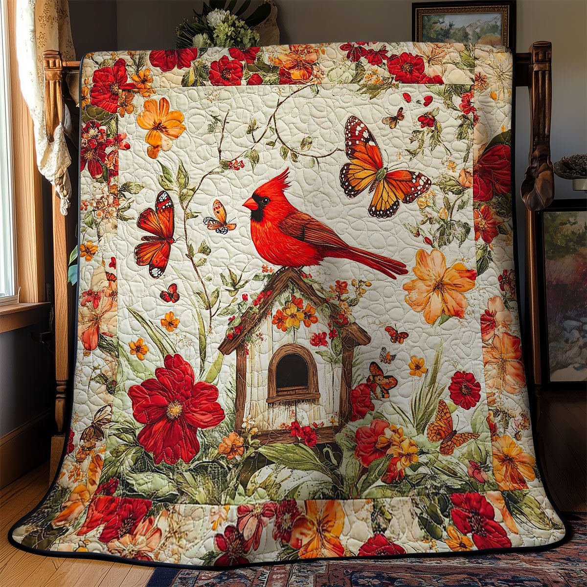 Fluttering Cardinal WN2002059CL Quilt