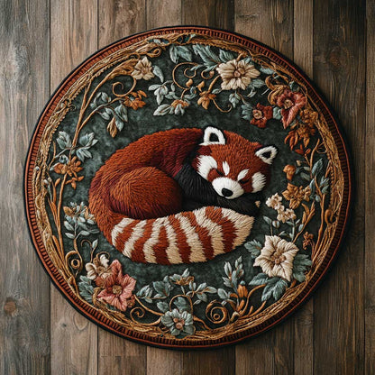 Cozy Red Panda WN2504016CL Quilted Round Mat