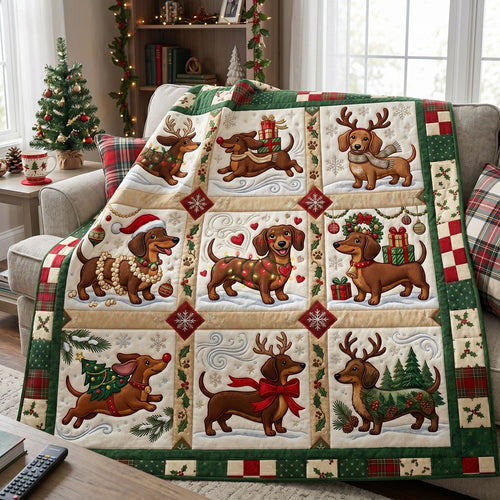 Dashing Through Dachshunds WN0406007CL Quilt