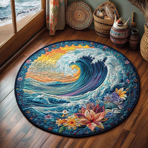Whisper Of The Tide WJ0406049CL Quilted Round Mat