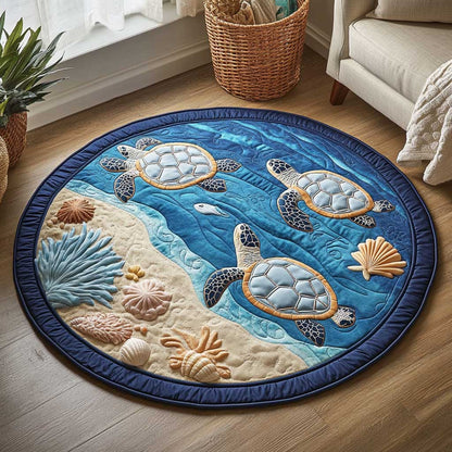 Turtle Haven WN1403016CL Quilted Round Mat