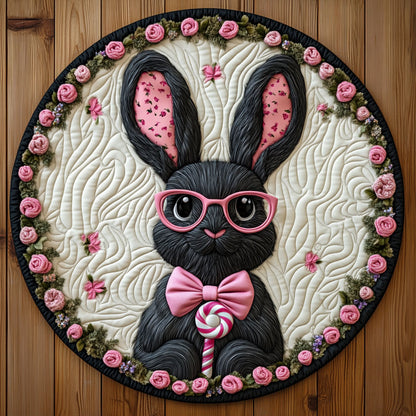 Lollipop Love Bunny KL1301021CL Quilted Round Mat