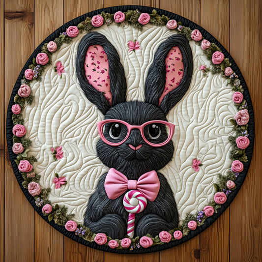 Lollipop Love Bunny KL1301021CL Quilted Round Mat