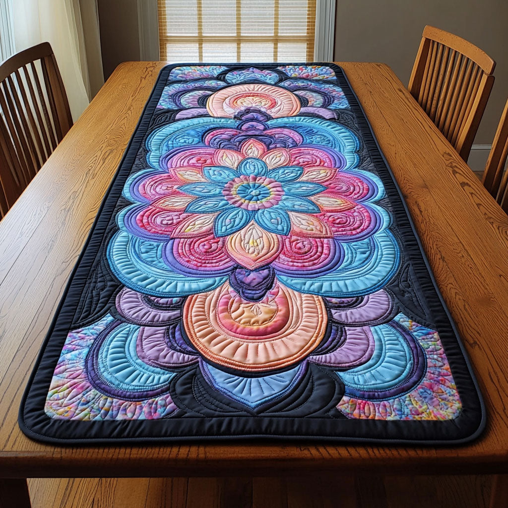 Vibrant Mandala WJ0805035CL Quilted Table Runner