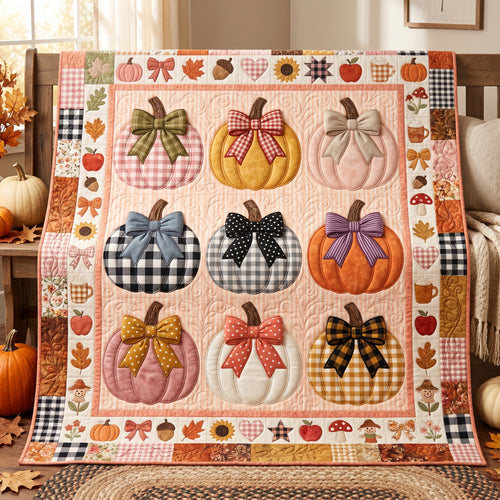 Gingham Pumpkins XR1405013CL Quilt