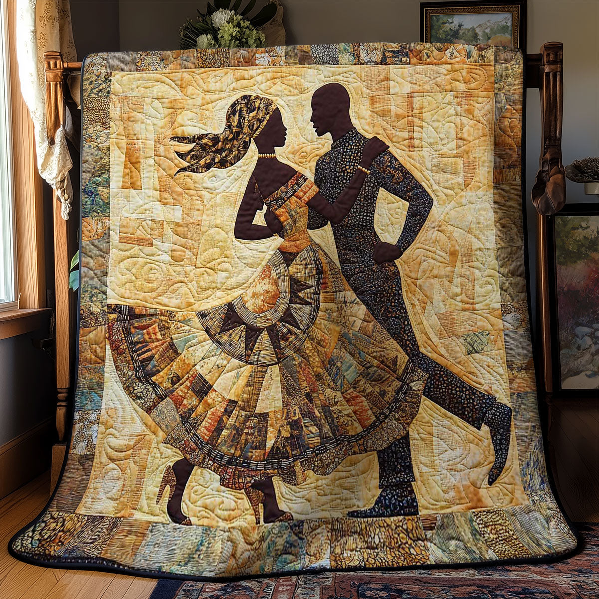 Vibrant African Couple WN0703068CL Quilt