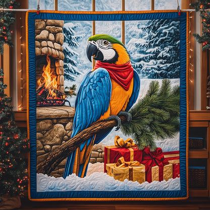 Red Scarf Macaw Holiday LT0111014CL Quilt
