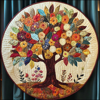 Serenity Tree WN0808087CL Quilted Round Mat