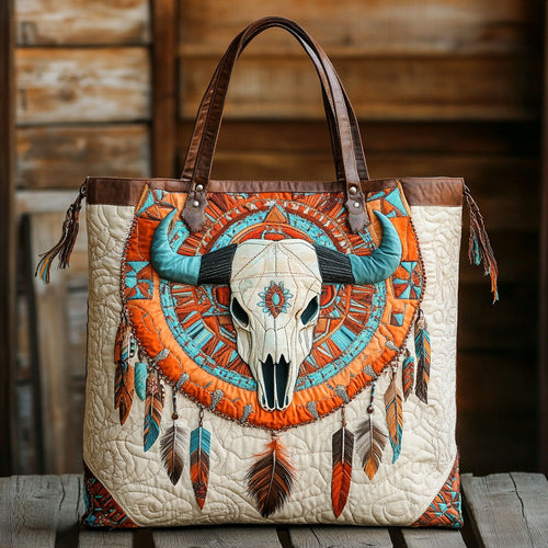 Sacred Skull Harmony CW2309022CL Quilted Tote Bag