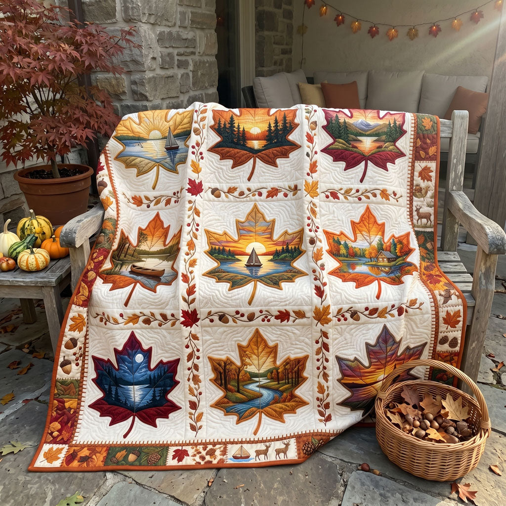 Autumn Reflections Leaf Panel WN1806004CL Quilt