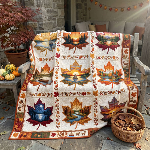 Autumn Reflections Leaf Panel WN1806004CL Quilt