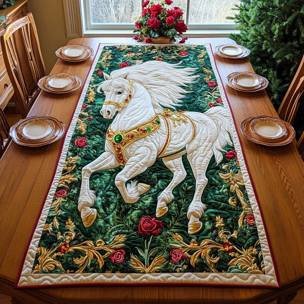 White Horse Waltz WJ2907042CL Quilted Table Runner