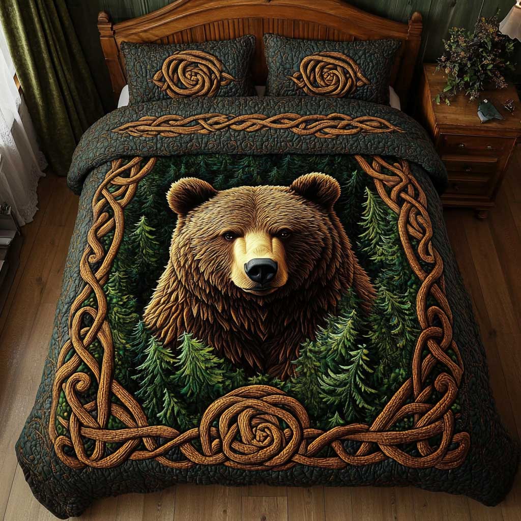 Celtic Brown Bear WP2002045CL Duvet Cover Set