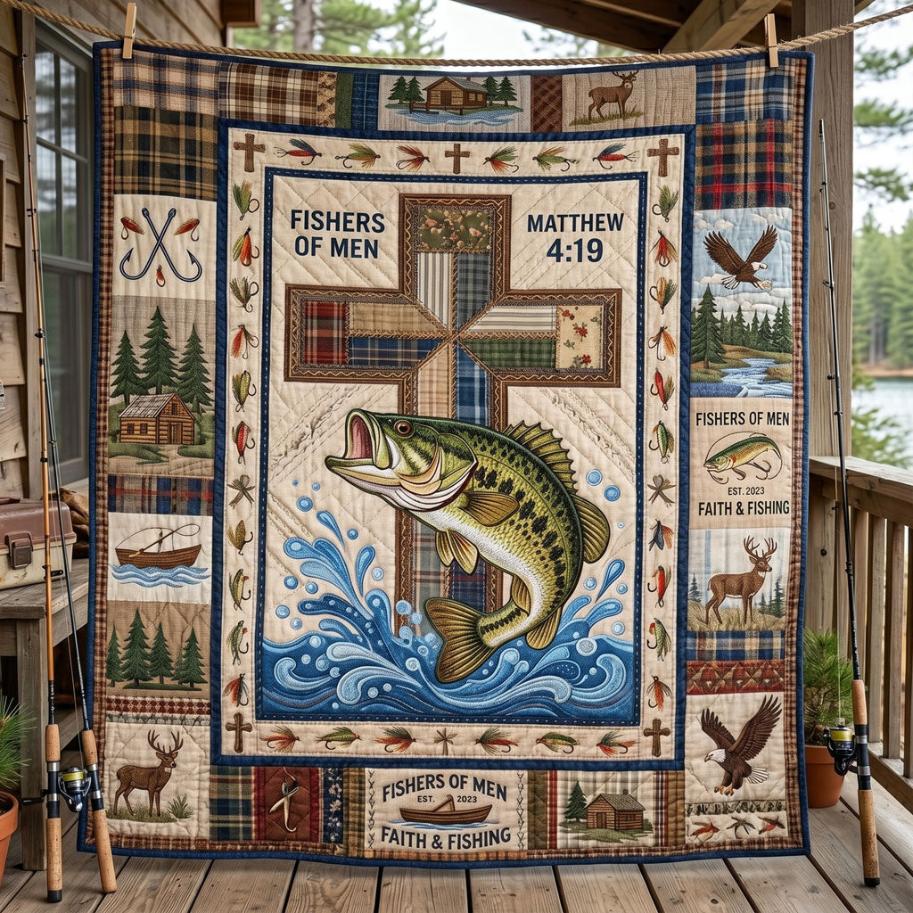 Faith And Fishing WN1305004CL Quilt