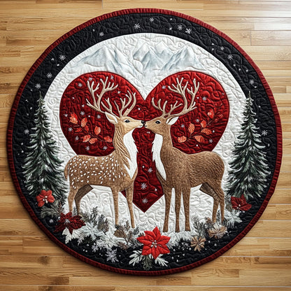 Romance Deer KL1212018CL Quilted Round Mat