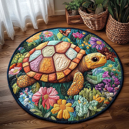 Colorful Turtoise QA1212008CL Quilted Round Mat