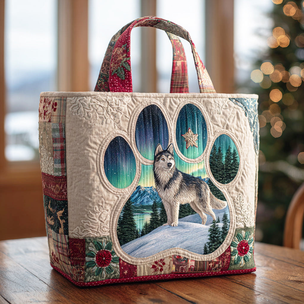 Husky Paw CW0611045CL Quilted Tote Bag