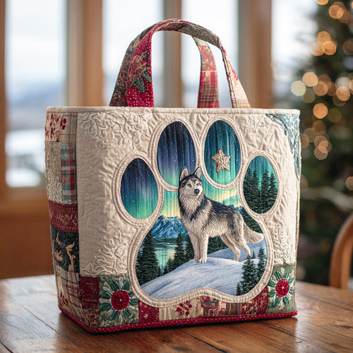 Husky Paw CW0611045CL Quilted Tote Bag
