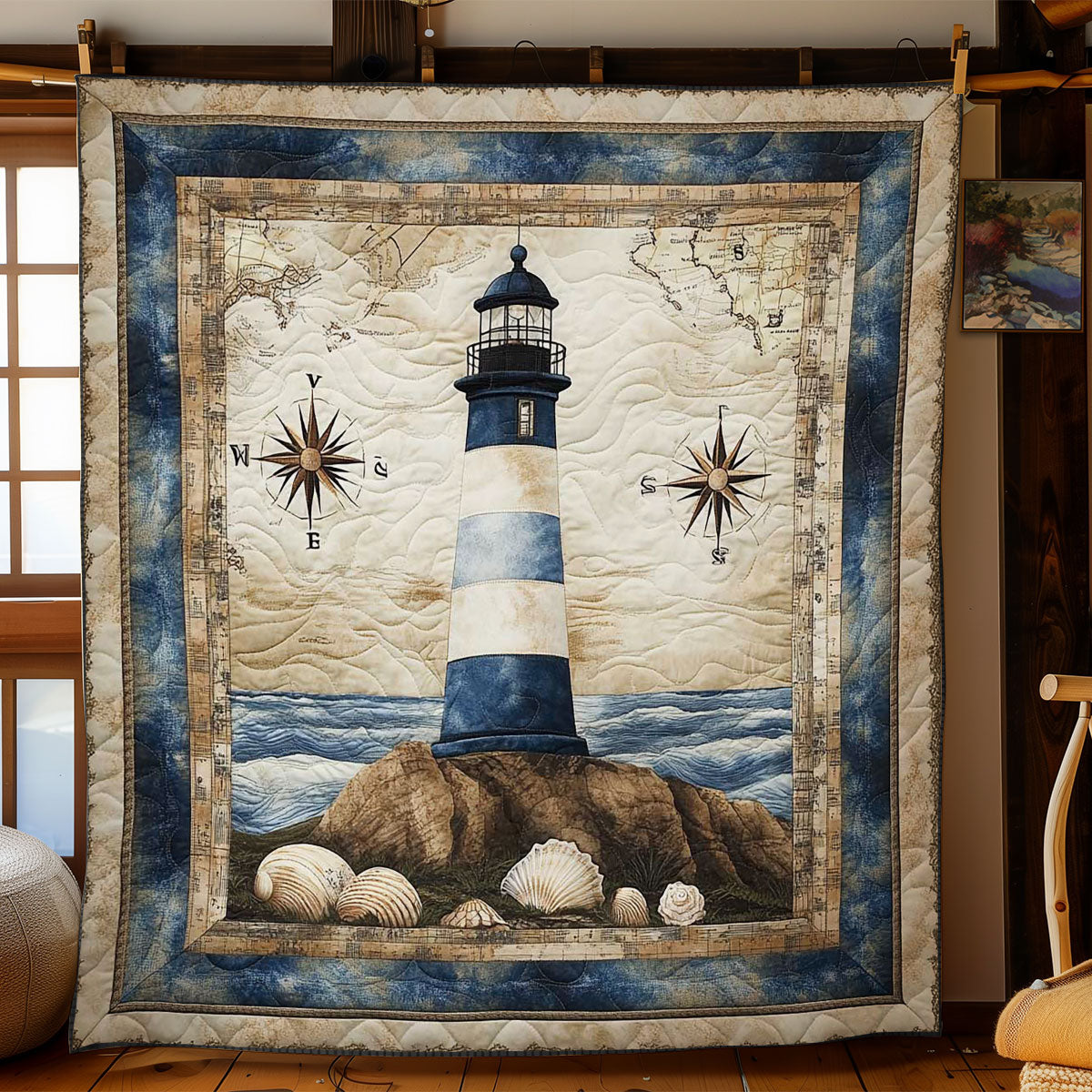 Ocean Lighthouse WN0502021CL Quilt