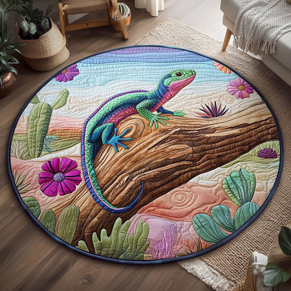 Colorful Lizard WJ1605016CL Quilted Round Mat
