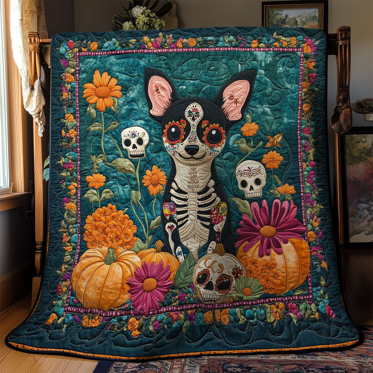 Chihuahua Of The Dead WN2201016CL Quilt