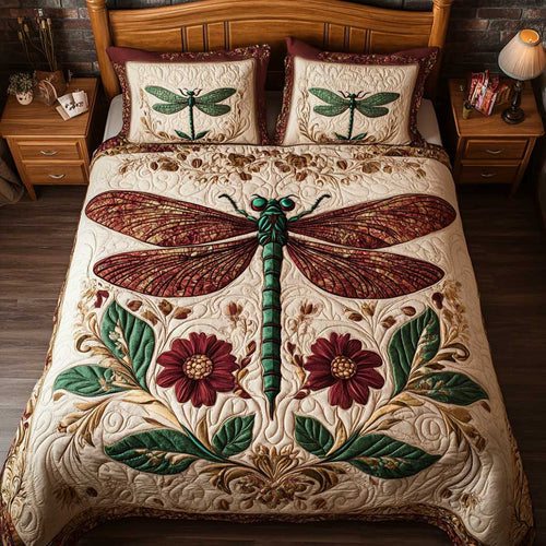 Heavenly Dragonfly Flower WP2502043CL Duvet Cover Set