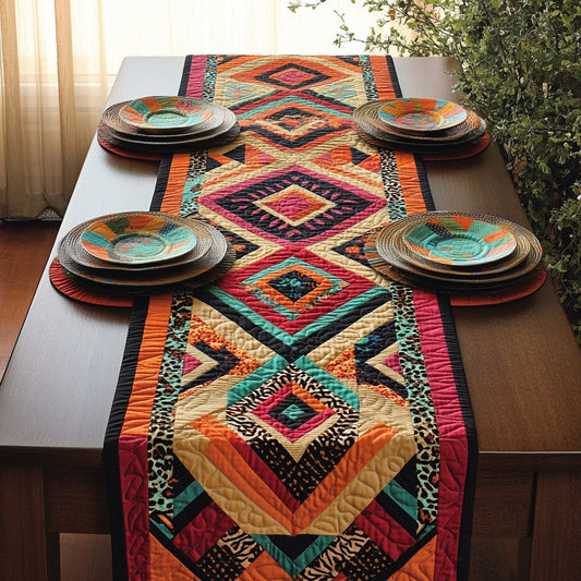 Geometric Tribal Pattern WJ0507034CL Quilted Table Runner