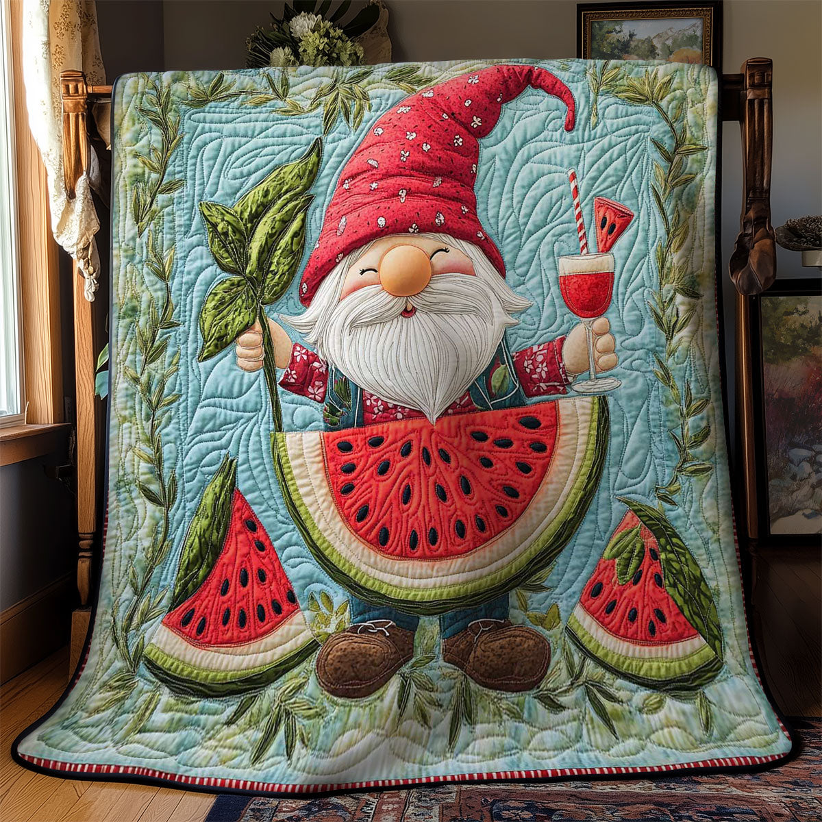 Melon Party Gnome WN1501068CL Quilt