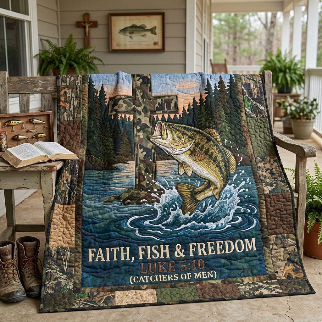 Faith Fish Freedom WN1305005CL Quilt
