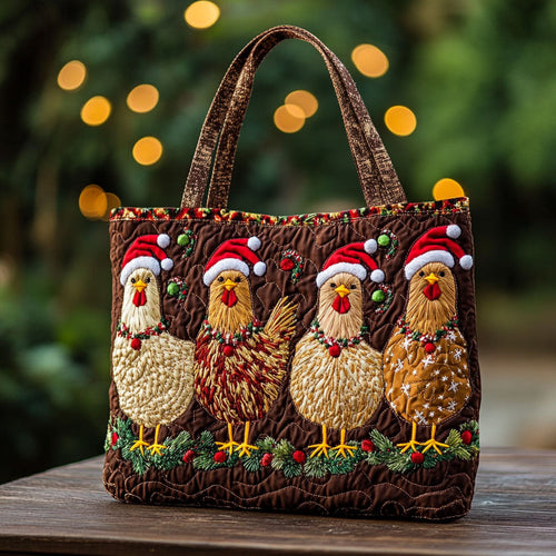 Happy Chicken WN0810028CL Quilted Tote Bag