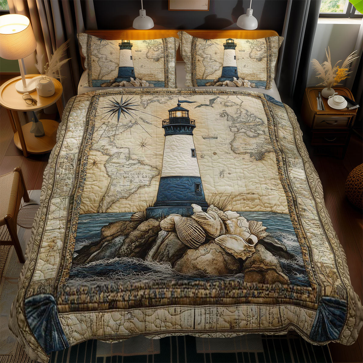 Guiding Light Lighthouse WN1003092CL Duvet Cover Set