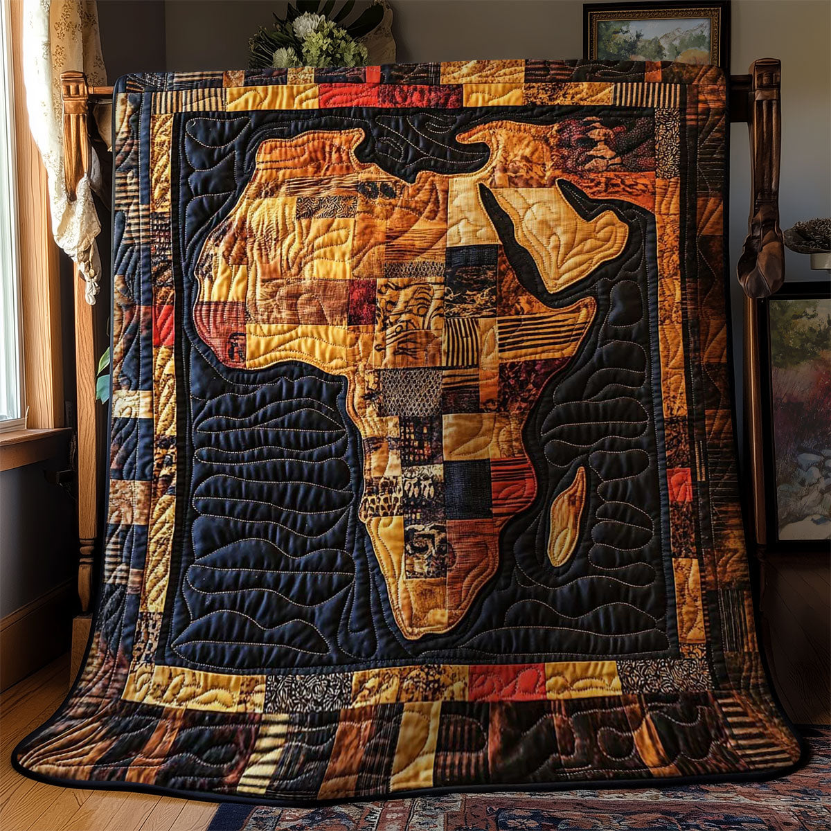 Ethereal African Patchwork WN0403048CL Quilt