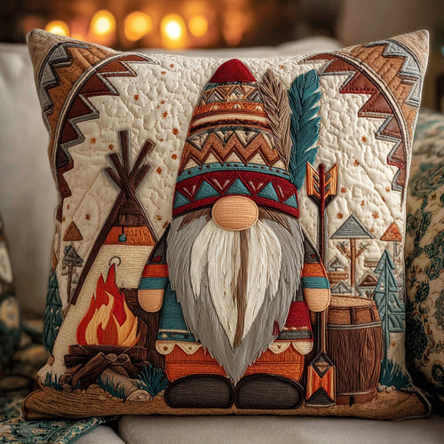 Tribal Feather Gnome XR3110018CL Quilt Pillow Case