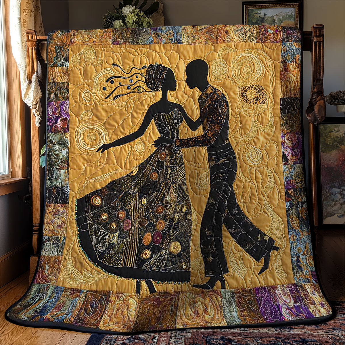 African Couple Harmony WN0703067CL Quilt