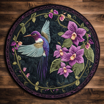Hummingbird Whispers WN1706064CL Quilted Round Mat