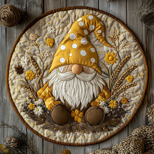 Gnome Blessings WN2105020CL Quilted Round Mat