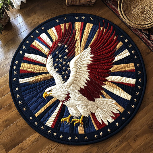 Patriotic Wings WJ2807045CL Quilted Round Mat