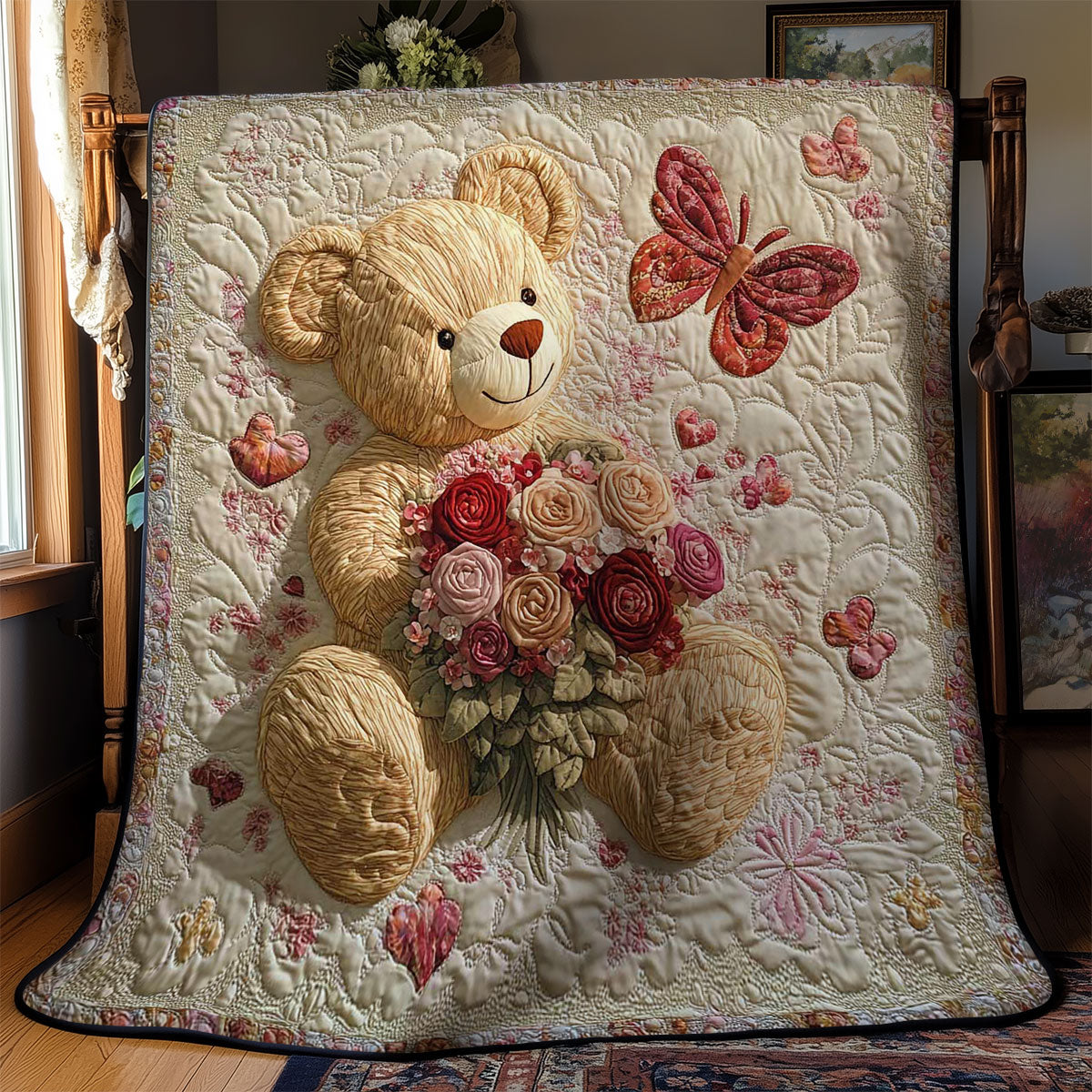 Bear Valentine Bouquet WN0801018CL Quilt